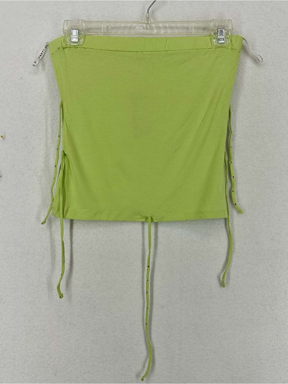 Party 21 Tube Top Women’s XS Lime Green Rhinestone Y2K NWT